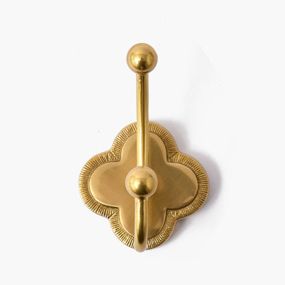Quatrefoil Brass Hook