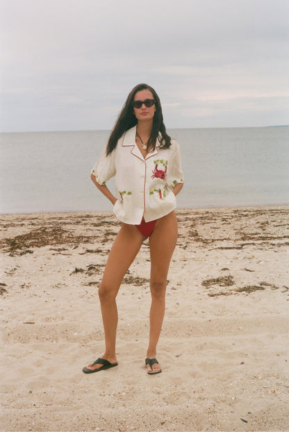 'Just a Pinch' Cabana ~ Relaxed Crop Cut
