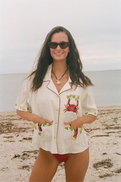 'Just a Pinch' Cabana ~ Relaxed Crop Cut