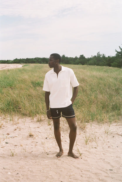 Raglan Mesh Polo (White)