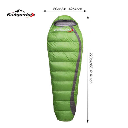 Ultra-Light Duck Down Mummy Sleeping Bag – 4-Season, Rated to 25°F
