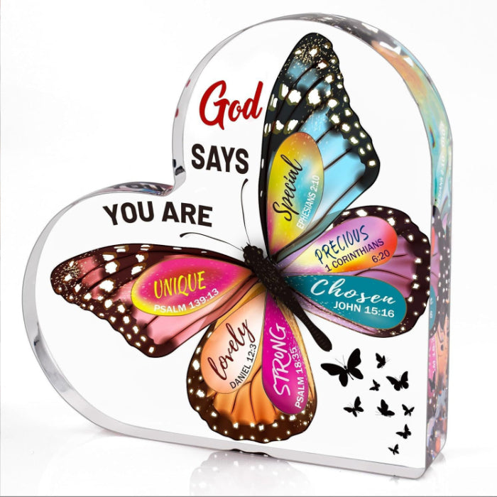 Acrylic Ornament Heart-shaped Crafts Valentine's Day Mother's Day Halloween Gift For Friends And Relatives Commemorative Gift
