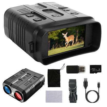 4K Night Vision Goggles – 10x Optical Zoom, 31MP, 800m IR Range, WiFi App & 3" LCD Screen