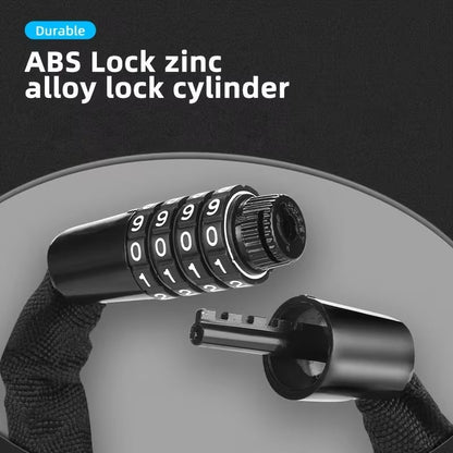 5-Digit Combination Bike Chain Lock | Heavy-Duty, Keyless & Rust-Resistant