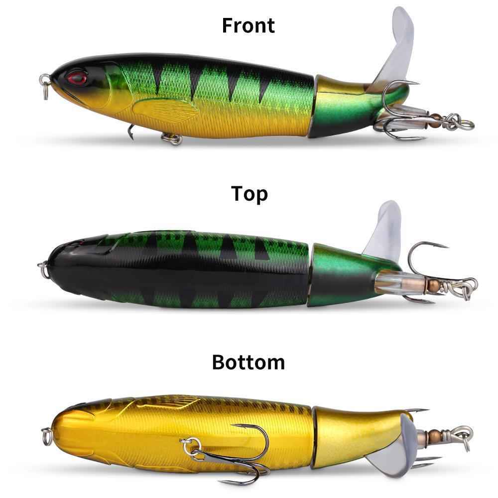 5-Piece Topwater Pencil Lure Set – Rotating Tail, 10cm/13g, Freshwater & Saltwater