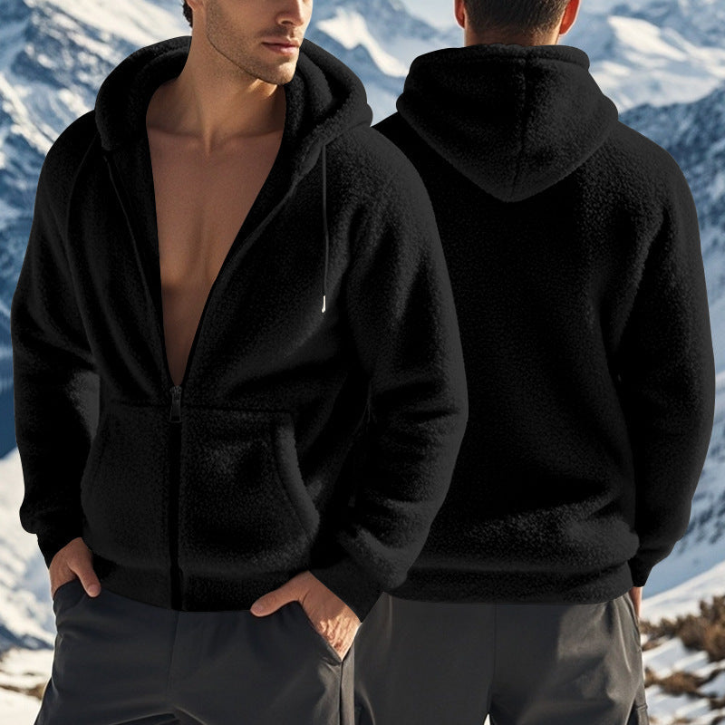 Men's Double-Sided Fleece Zip Jacket – Thickened, Loose Fit, 4 Colors, S–XXXL