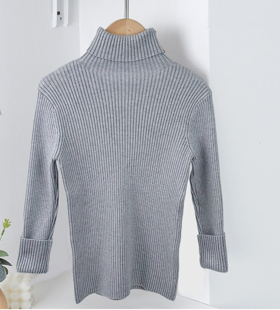 AutumnWinter Girls' Turtleneck Knitted Sweater