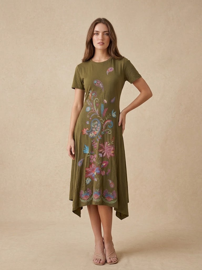 Johnny Was JWLA Karime Handkerchief Hem Knit Dress J38325-6*