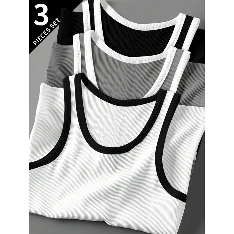 Men's Slim Fit Cotton Tank Top 3-Pack