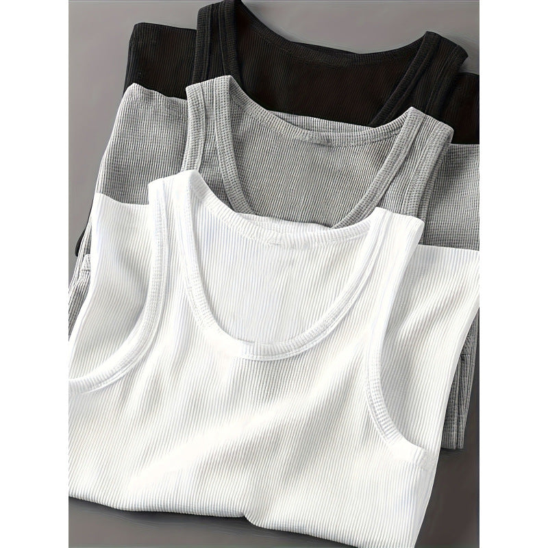 Men's Slim Fit Cotton Tank Top 3-Pack