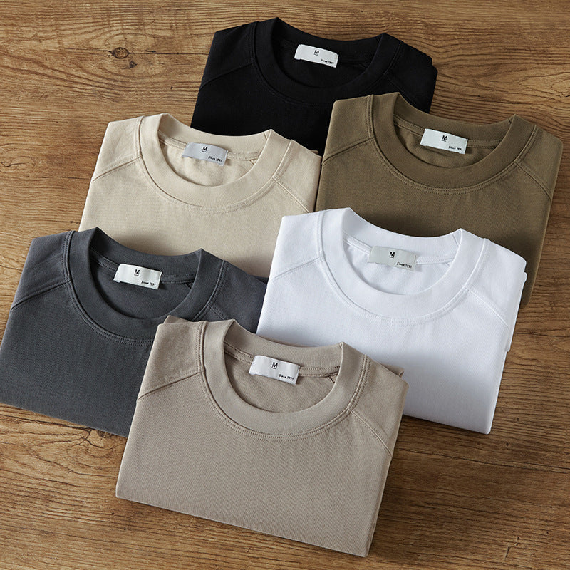 Men's Relaxed Fit Combed Cotton Raglan T-Shirt