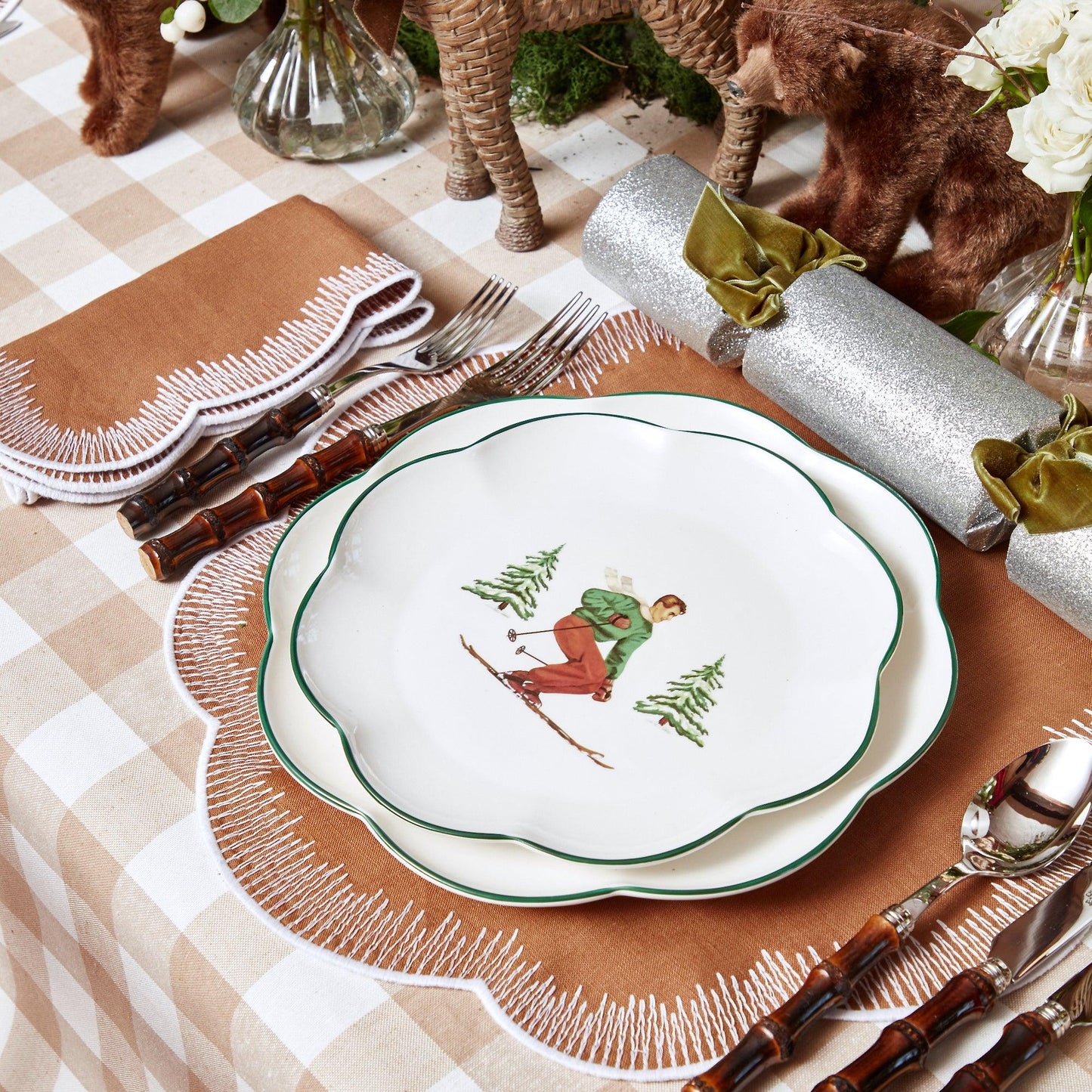 Caramel Alathea Linen Napkins (Set of 4)