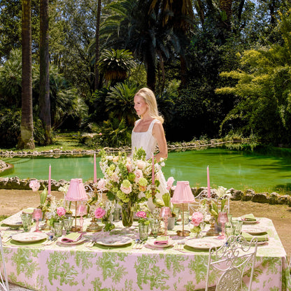 Pink & Green Santa Kristina Dinner & Starter Plates (Set of 8)