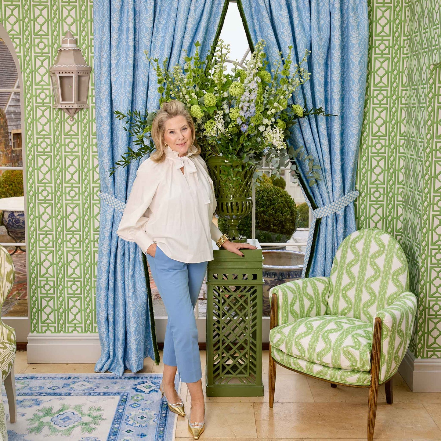 Green Theodora Fabric