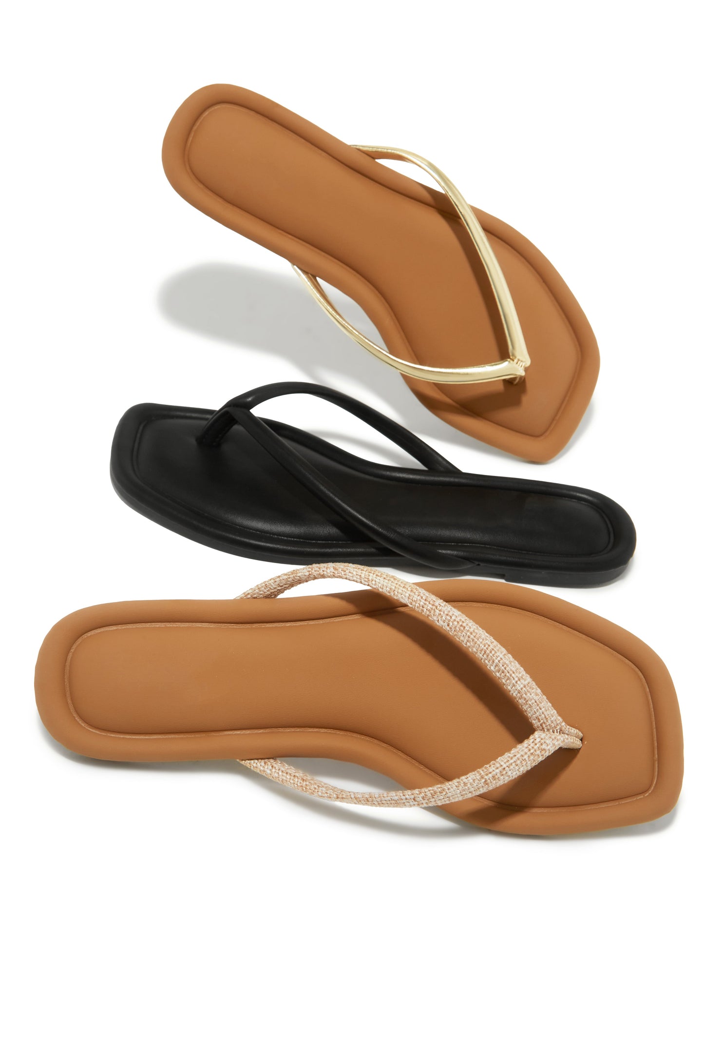 Slip Into Summer Thong Sandals - Gold