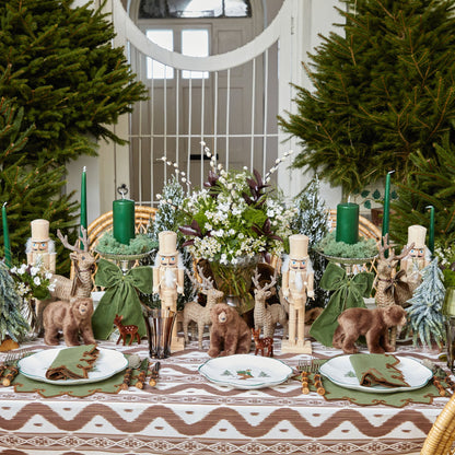 Forest Green & Brown Angelina Napkins (Set of 4)