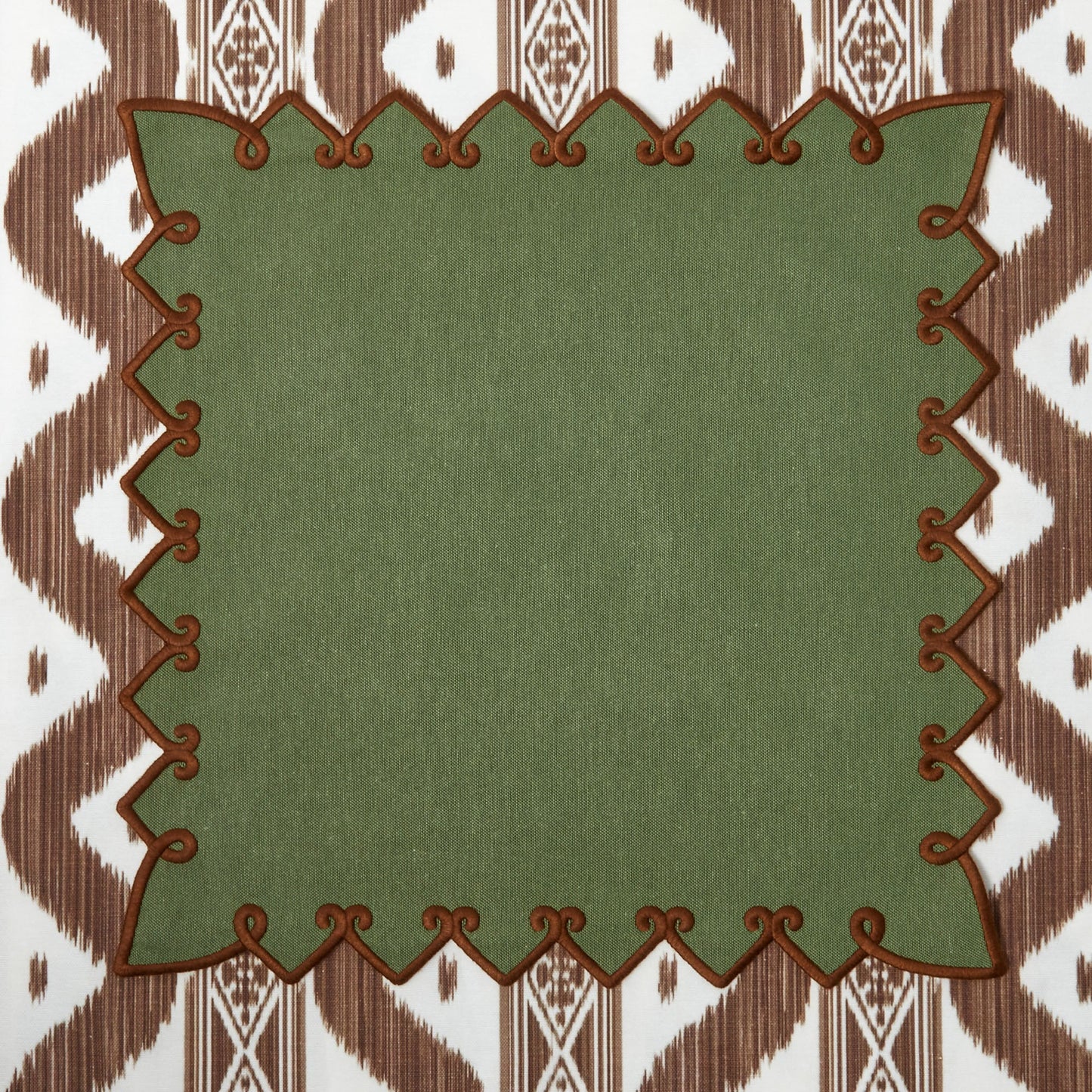 Forest Green & Brown Angelina Napkins (Set of 4)