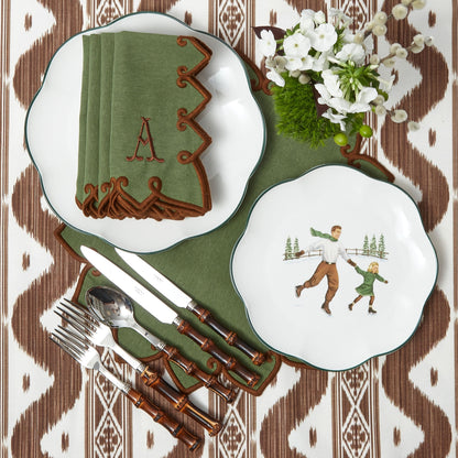 Forest Green & Brown Angelina Napkins (Set of 4)