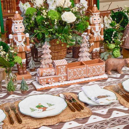 Rectangular Scalloped Rattan Placemats (Set of 4)