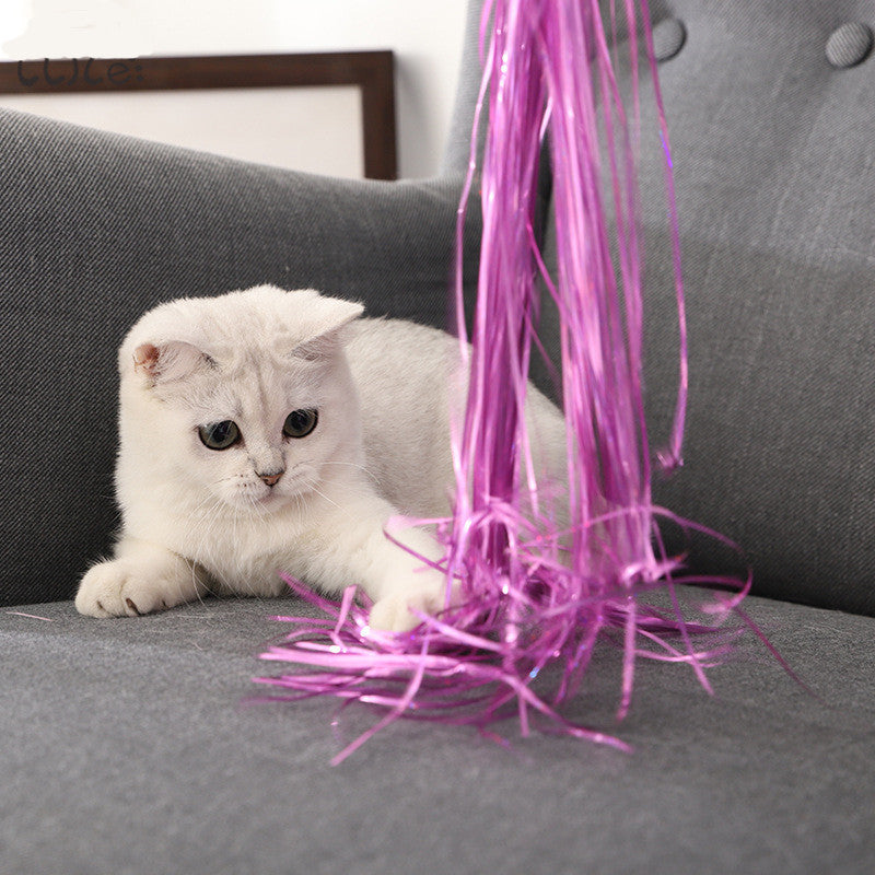 Cat Toy Fairy Wand Tricolor Bell Tassel