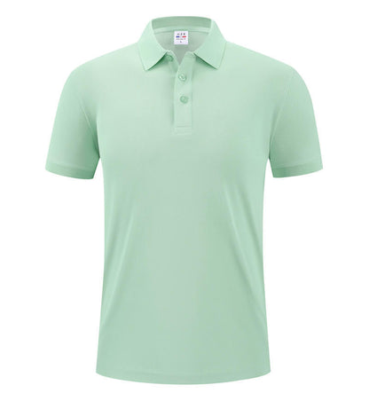 Unisex Solid Color Short-Sleeve Polo Shirt