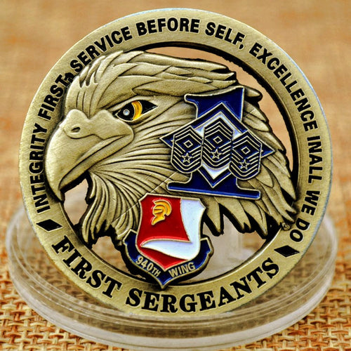 Challenge Hollow Eagle Head Insignia Coin