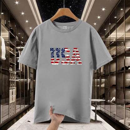 Unisex Letter-Print Loose Fit Short-Sleeve T-Shirt