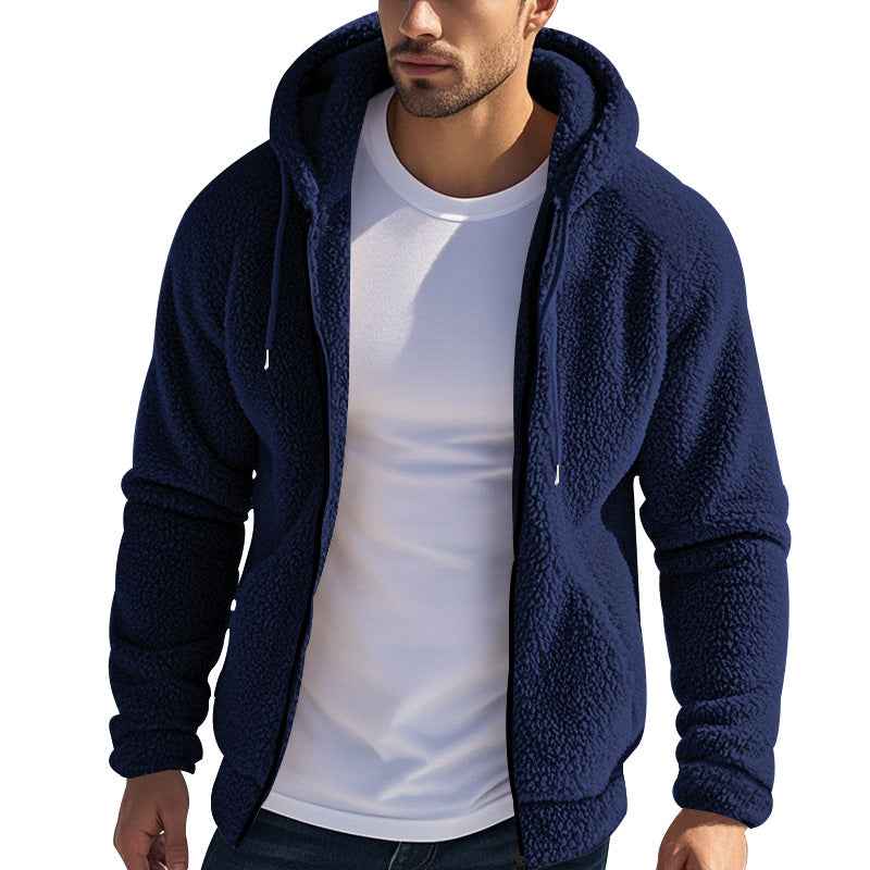 Men's Double-Sided Fleece Zip Jacket – Thickened, Loose Fit, 4 Colors, S–XXXL