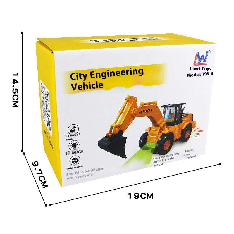 Children's Electric Excavator Toy Car Simulation Engineering Vehicle
