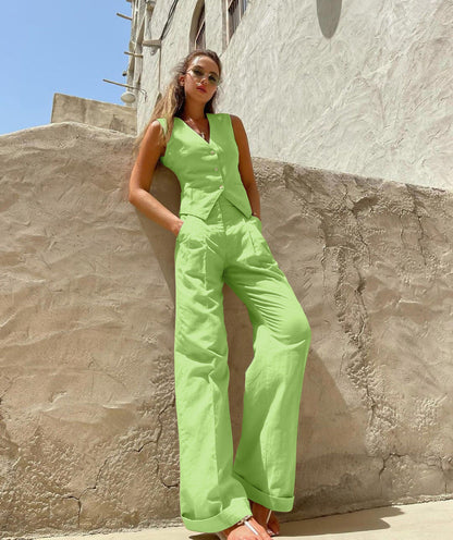 Arrival Commuter Vacation Two-piece Set In Solid Color