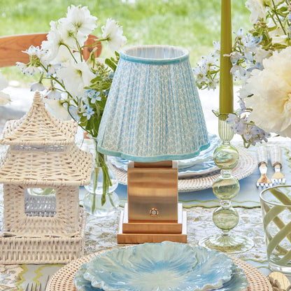 Soft Blue Lotus Lampshade (18cm)