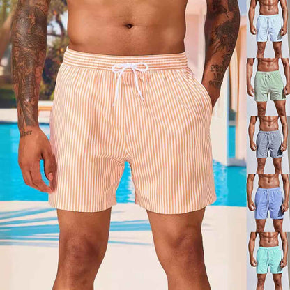 Men's 3D Striped Print Shorts – Casual Summer Sports Shorts