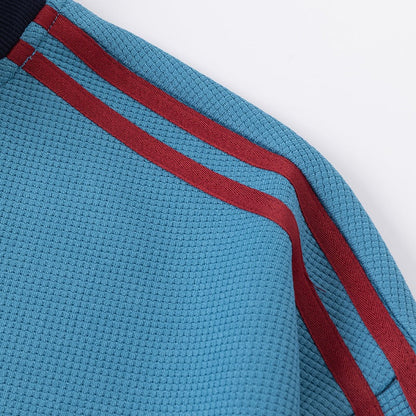 Men's Striped Waffle-Knit Retro Sports Jacket