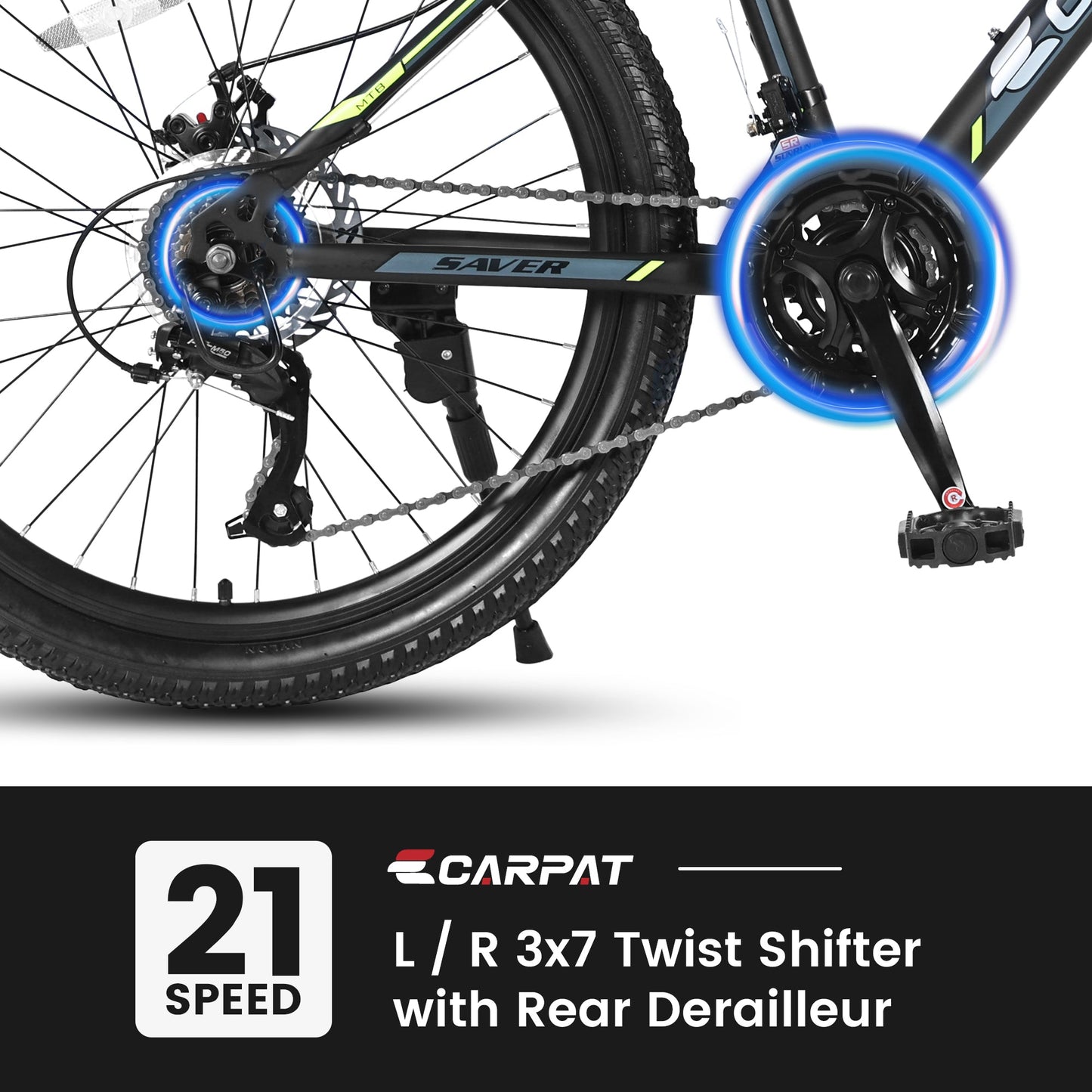 24" Youth Mountain Bike | Shimano 21-Speed, Dual Disc Brakes & Front Suspension