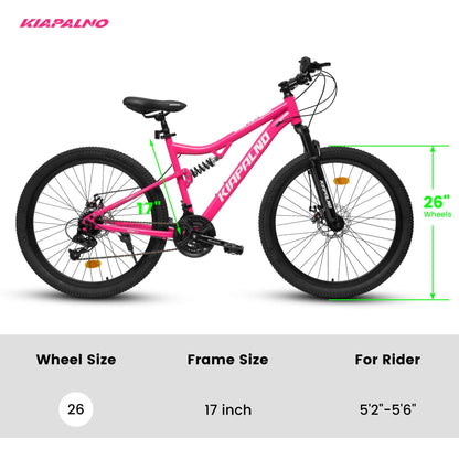 26" All-Terrain Mountain Bike | 21-Speed, Dual Shock Absorption & Disc Brakes