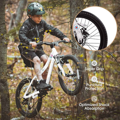 20" Kids Mountain Bike | Ages 6-12 | 7-Speed Shimano, Disc Brake & Front Suspension