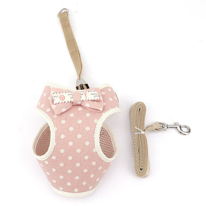 Adjustable Dog Chest Strap Wholesale Korean Fashion Breathable Mesh Pet Vest Type Leash