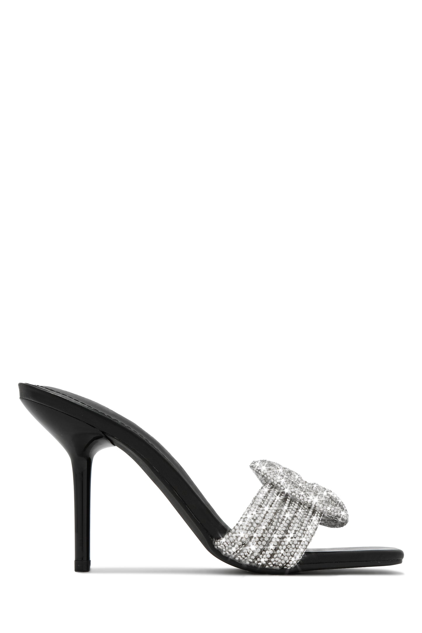Song Of Love Embellished Mule Heels - Black