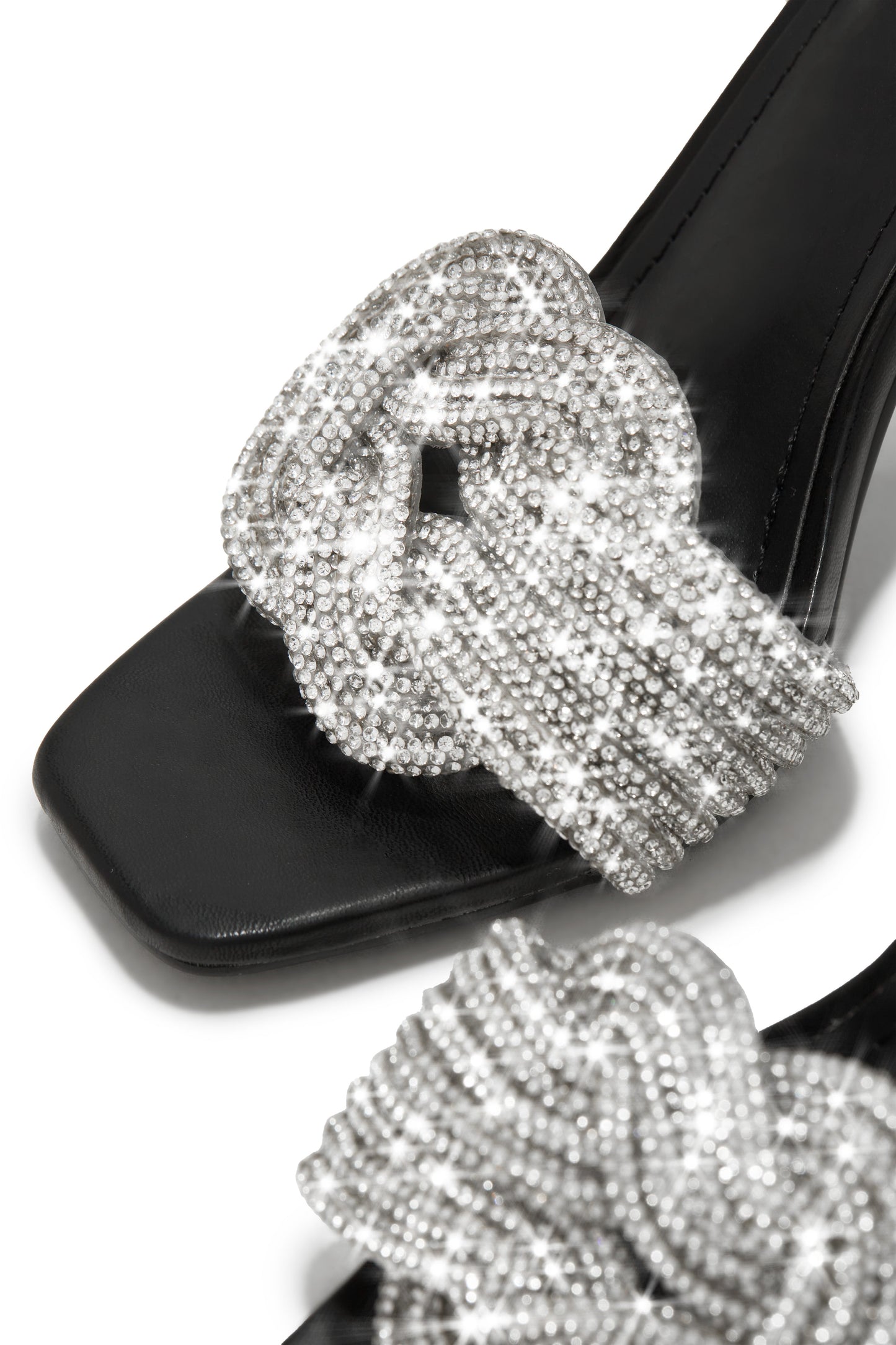 Song Of Love Embellished Mule Heels - Black