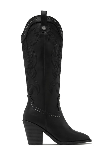 Festival Season Cowgirl Boots - Black