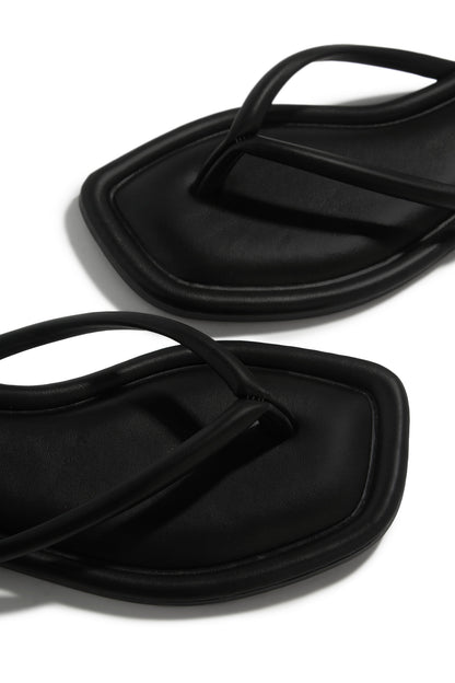 Slip Into Summer Thong Sandals - Black