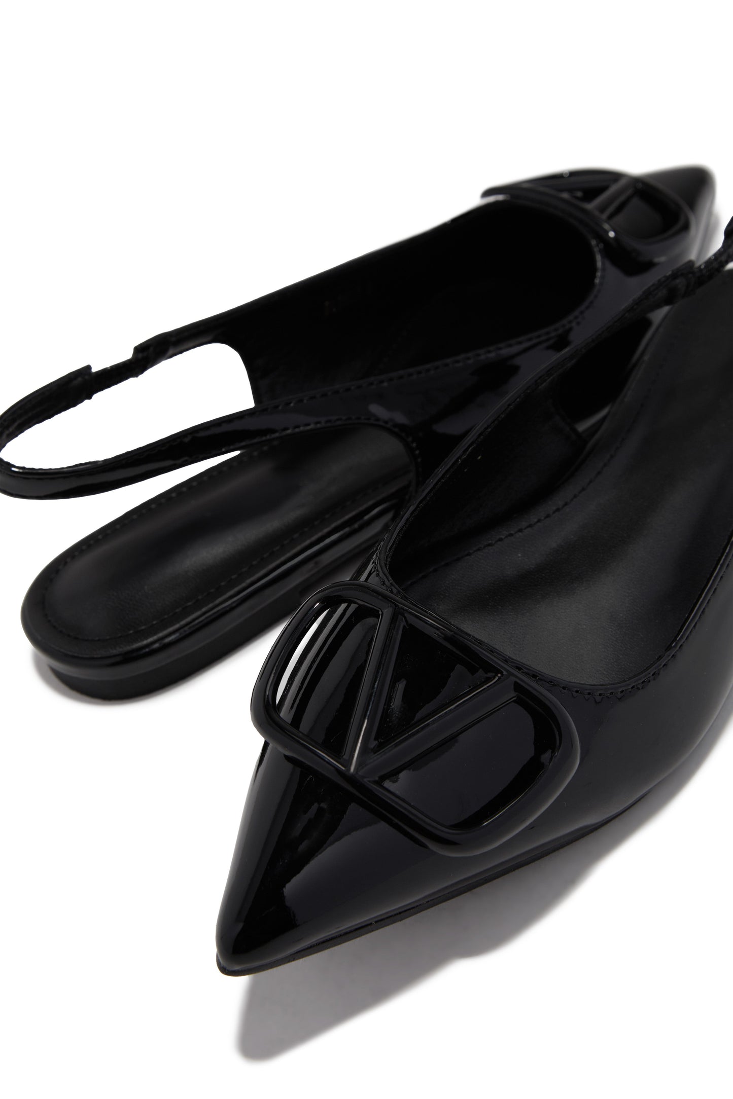 Violet Slingback Flats - Black