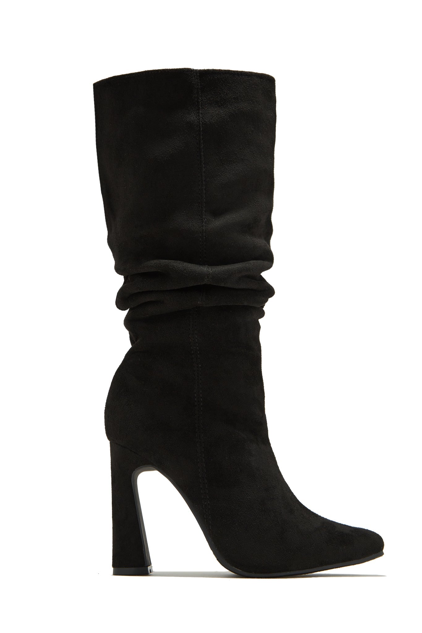Stella Knee High Heel Boots - Black