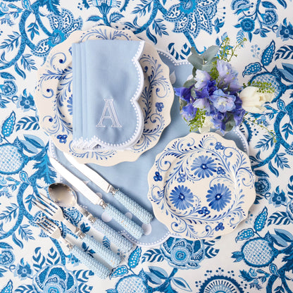 Blue Flowers Starter Plate