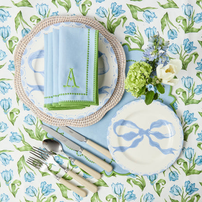 Marilyn Blue Bow Starter Plate