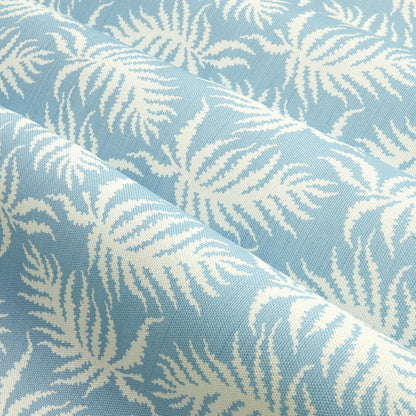Blue Trailing Ferns Fabric