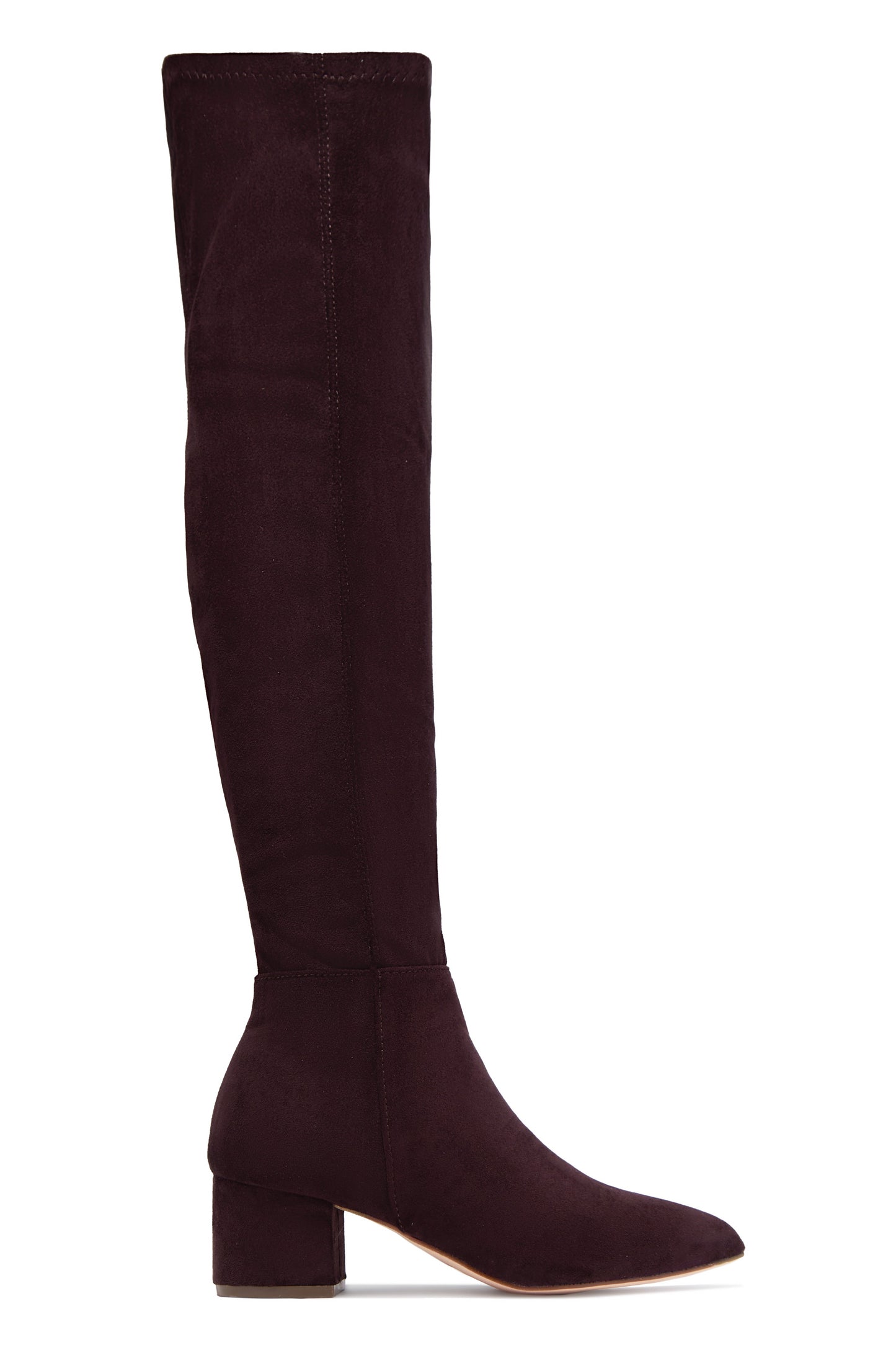 New Moon Over The Knee Block Heel Boots - Brown