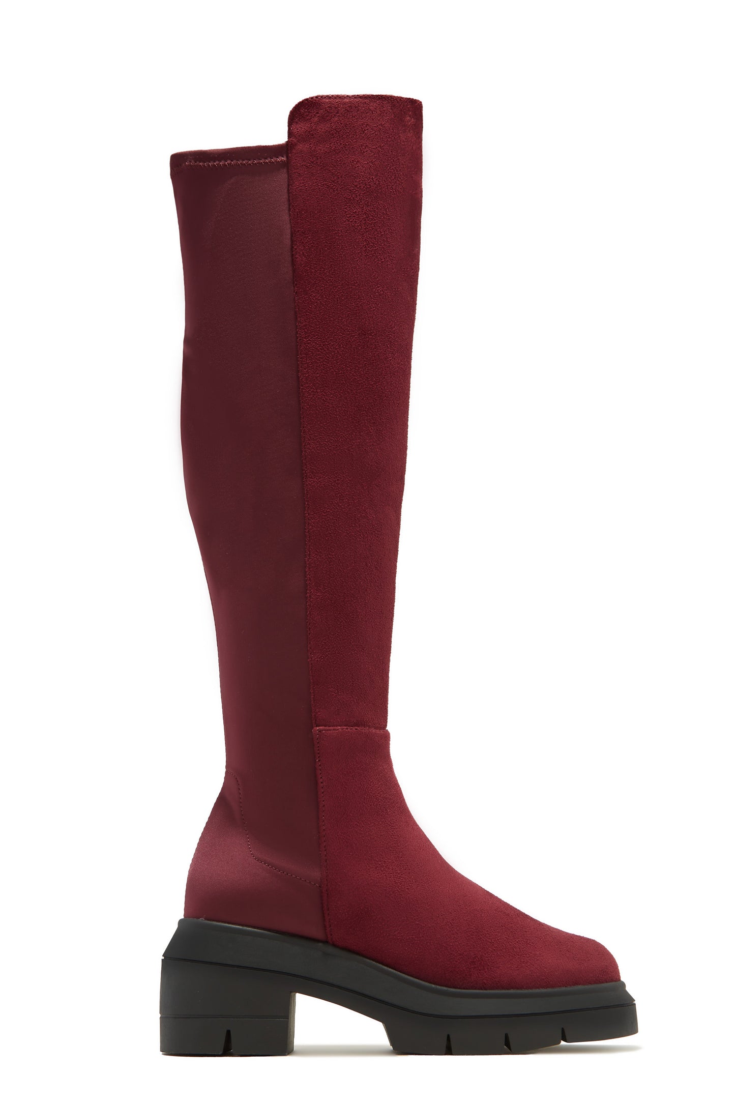Zerah Over The Knee Boots - Burgundy