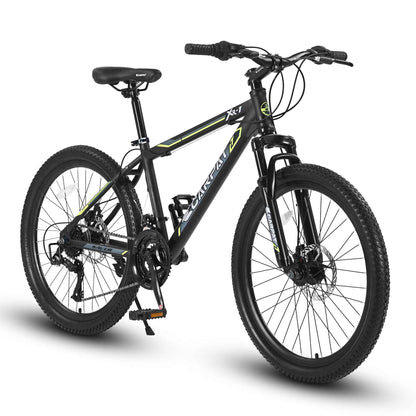 26" Adult Mountain Bike | 21-Speed, Dual Disc Brakes & Dual Shock Absorption