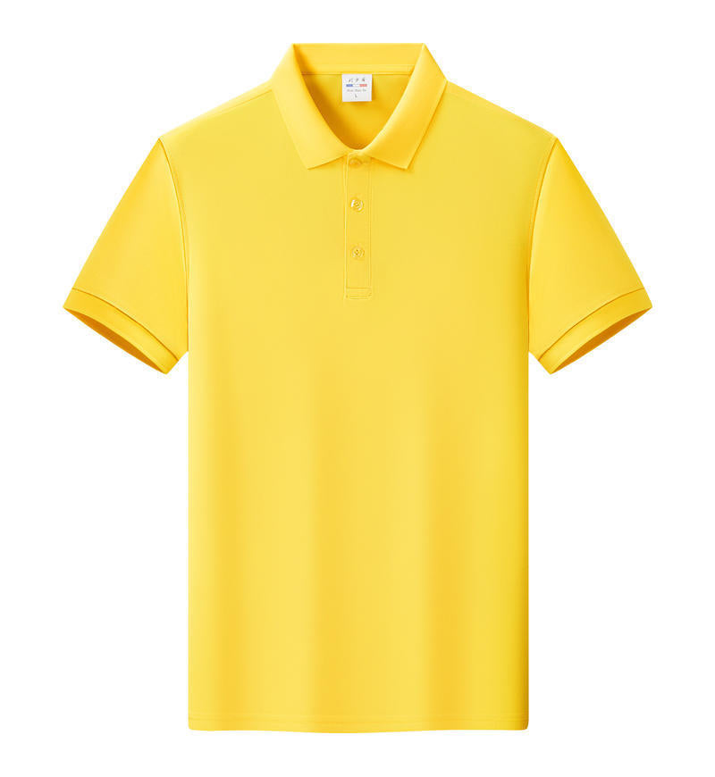 Unisex Solid Color Short-Sleeve Polo Shirt